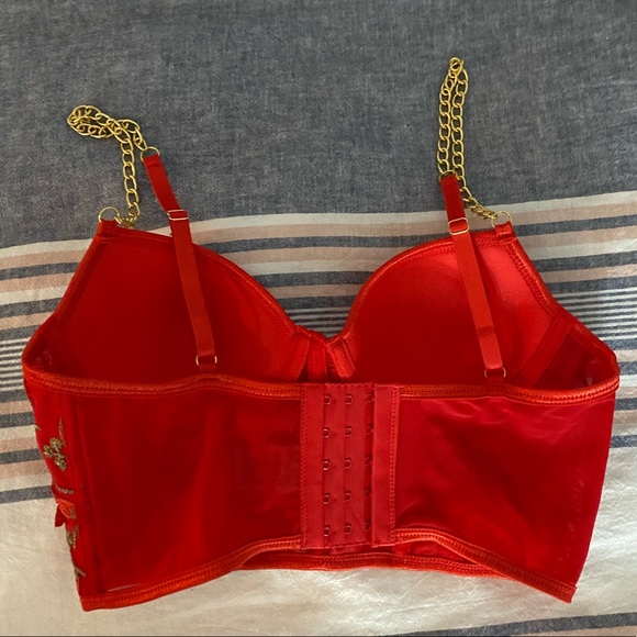 Shein red vine print corset - Picture 6 of 7